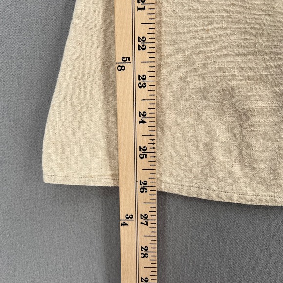 LEEBA MARKS Vintage Shirt Womens Large Cream Embroidered Boho Peasant - Picture 12 of 12